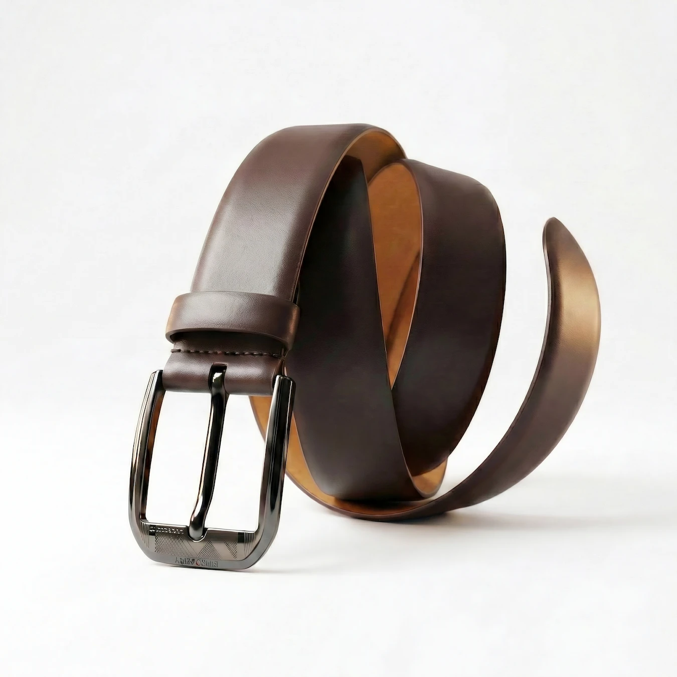 Cinturón clásico de lujo cuero café espresso